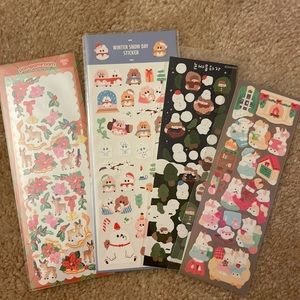 4 Winter Sticker Sheets